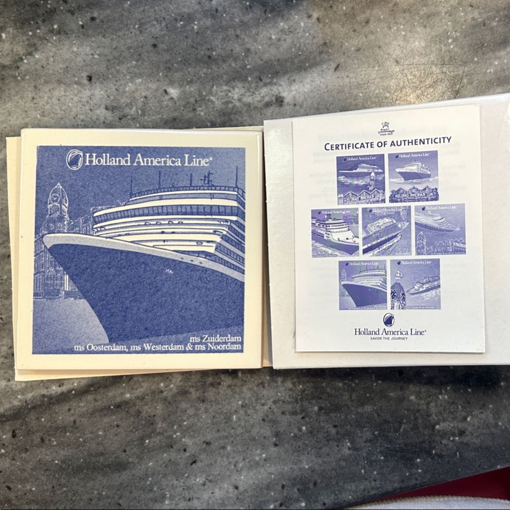 Holland America Line Blue Coaster